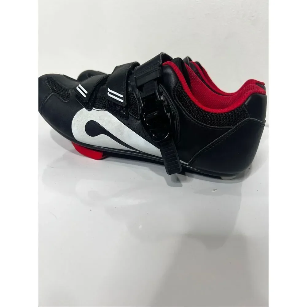 Peloton Black Red Biking Cycling Spin Sneakers Sz 39